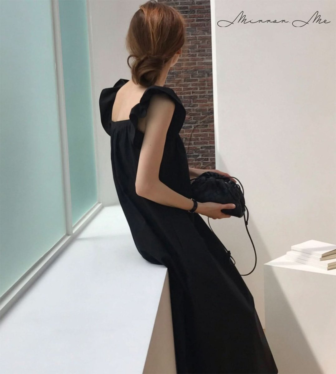 【動画あり】スクエアネックショルダーフリルブラックワンピース - select store mirror me【動画あり】スクエアネックショルダーフリルブラックワンピース118319233mirror meselect store mirror me118319233S