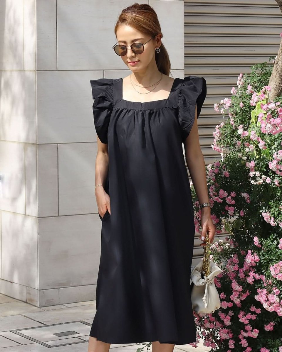 【動画あり】スクエアネックショルダーフリルブラックワンピース - select store mirror me【動画あり】スクエアネックショルダーフリルブラックワンピース118319233mirror meselect store mirror me118319233S