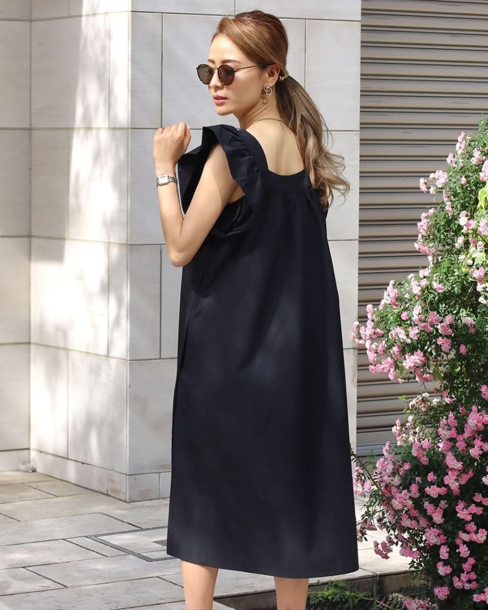 【動画あり】スクエアネックショルダーフリルブラックワンピース - select store mirror me【動画あり】スクエアネックショルダーフリルブラックワンピース118319233mirror meselect store mirror me118319233S