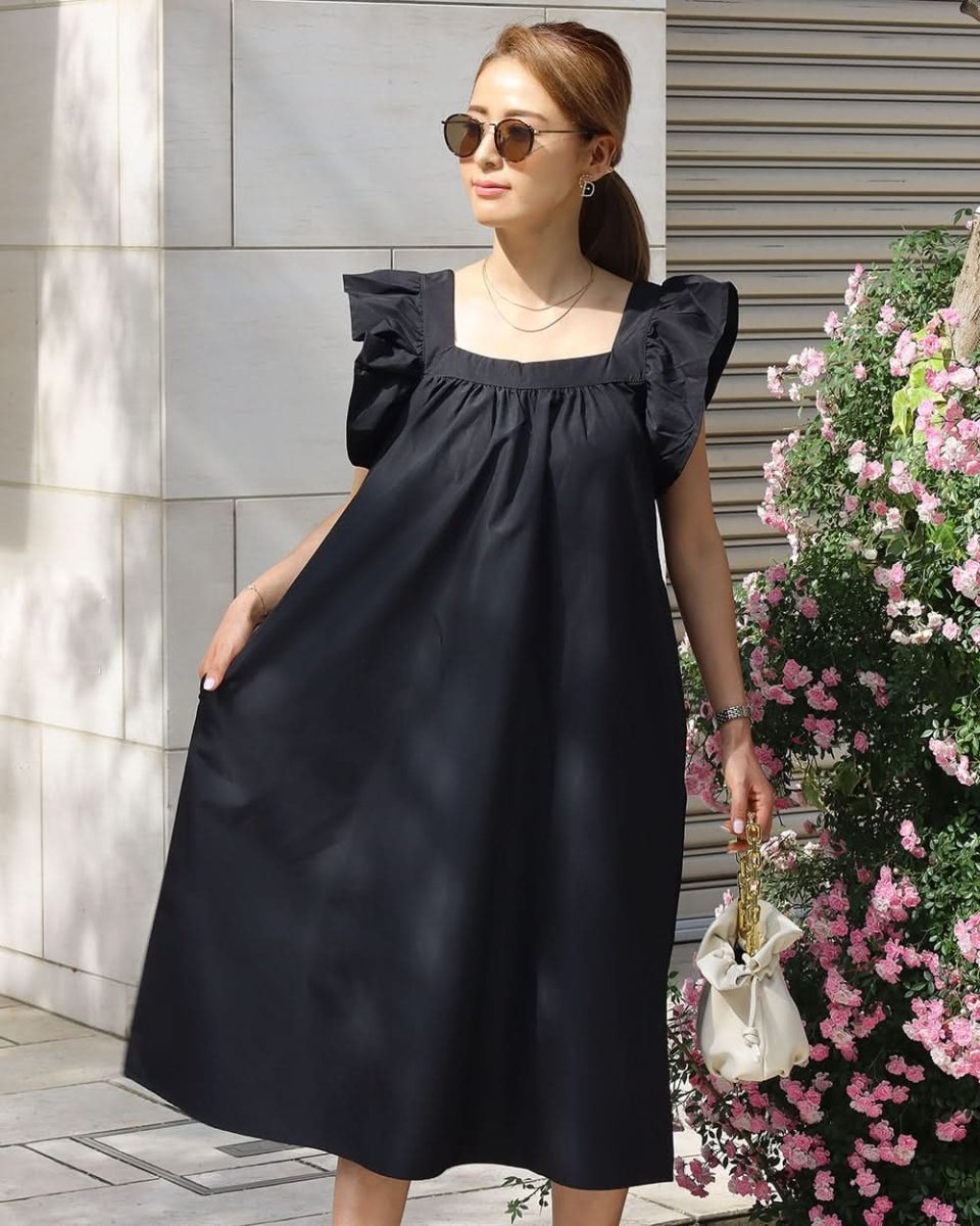 【動画あり】スクエアネックショルダーフリルブラックワンピース - select store mirror me【動画あり】スクエアネックショルダーフリルブラックワンピース118319233mirror meselect store mirror me118319233S