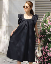 【動画あり】スクエアネックショルダーフリルブラックワンピース - select store mirror me【動画あり】スクエアネックショルダーフリルブラックワンピース118319233mirror meselect store mirror me118319233S