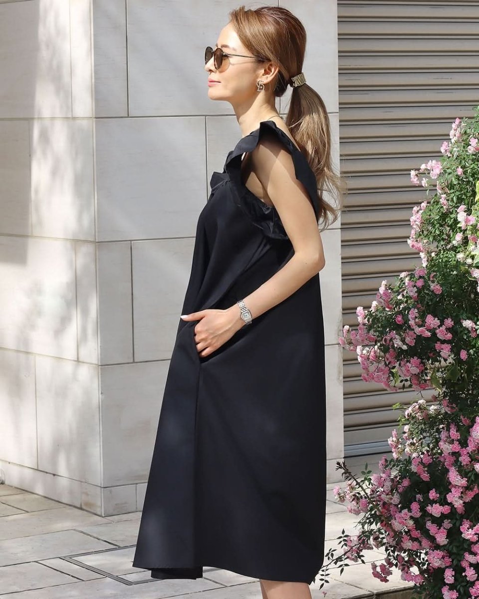 【動画あり】スクエアネックショルダーフリルブラックワンピース - select store mirror me【動画あり】スクエアネックショルダーフリルブラックワンピース118319233mirror meselect store mirror me118319233S