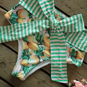 ウエストストライプリボンナチュラルレモンデザインビキニ - select store mirror meウエストストライプリボンナチュラルレモンデザインビキニ123277750mirror meselect store mirror me123277750S