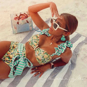 ウエストストライプリボンナチュラルレモンデザインビキニ - select store mirror meウエストストライプリボンナチュラルレモンデザインビキニ123277750mirror meselect store mirror me123277750S