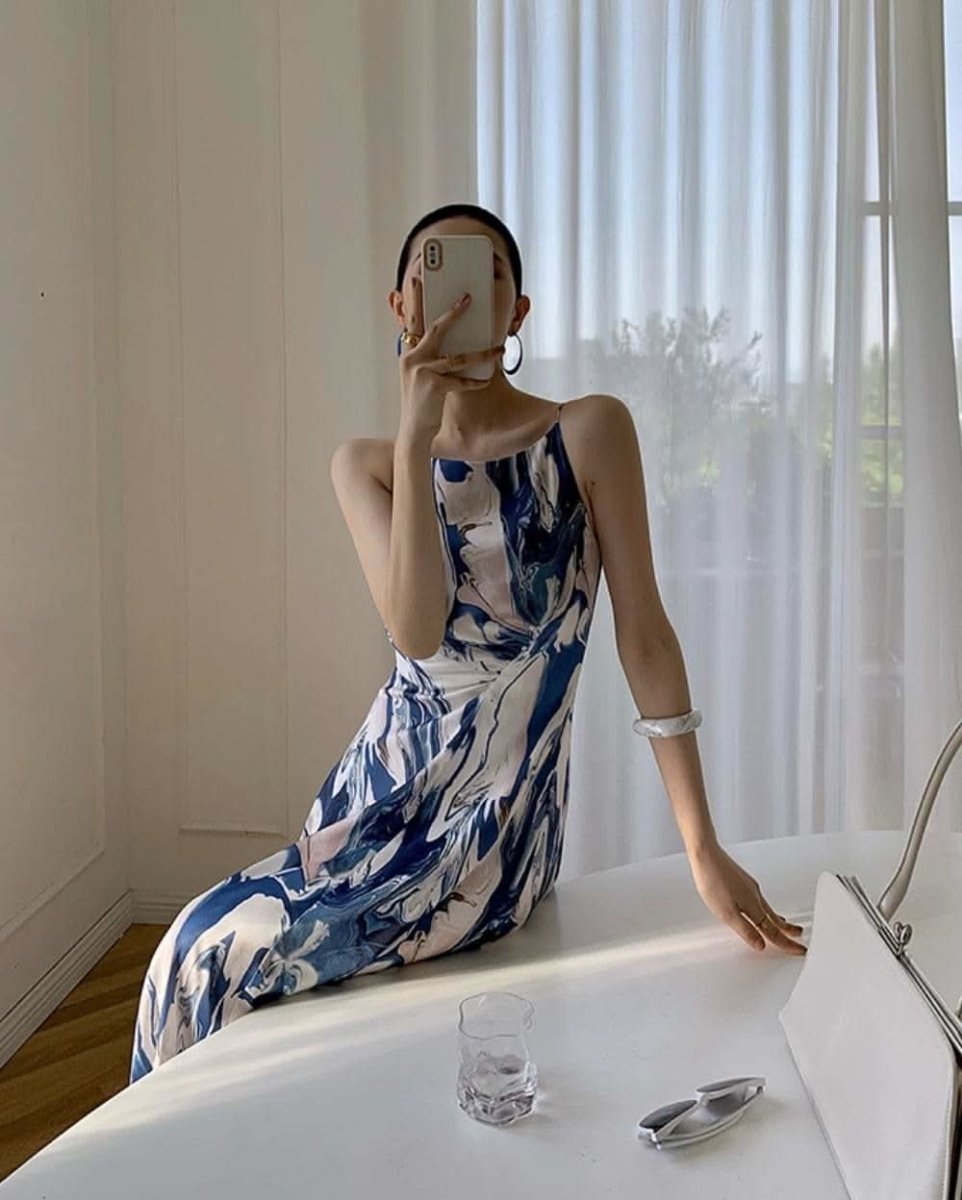 【動画あり】アメリカンネックマーブルブルーワンピース - select store mirror me【動画あり】アメリカンネックマーブルブルーワンピース130088913mirror meselect store mirror me130088913S