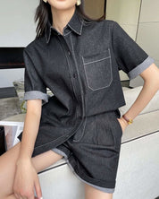 【動画あり】スタイリッシュデニムシャツ&パンツセットアップ - select store mirror me【動画あり】スタイリッシュデニムシャツ&パンツセットアップ133967282mirror meselect store mirror me133967282S