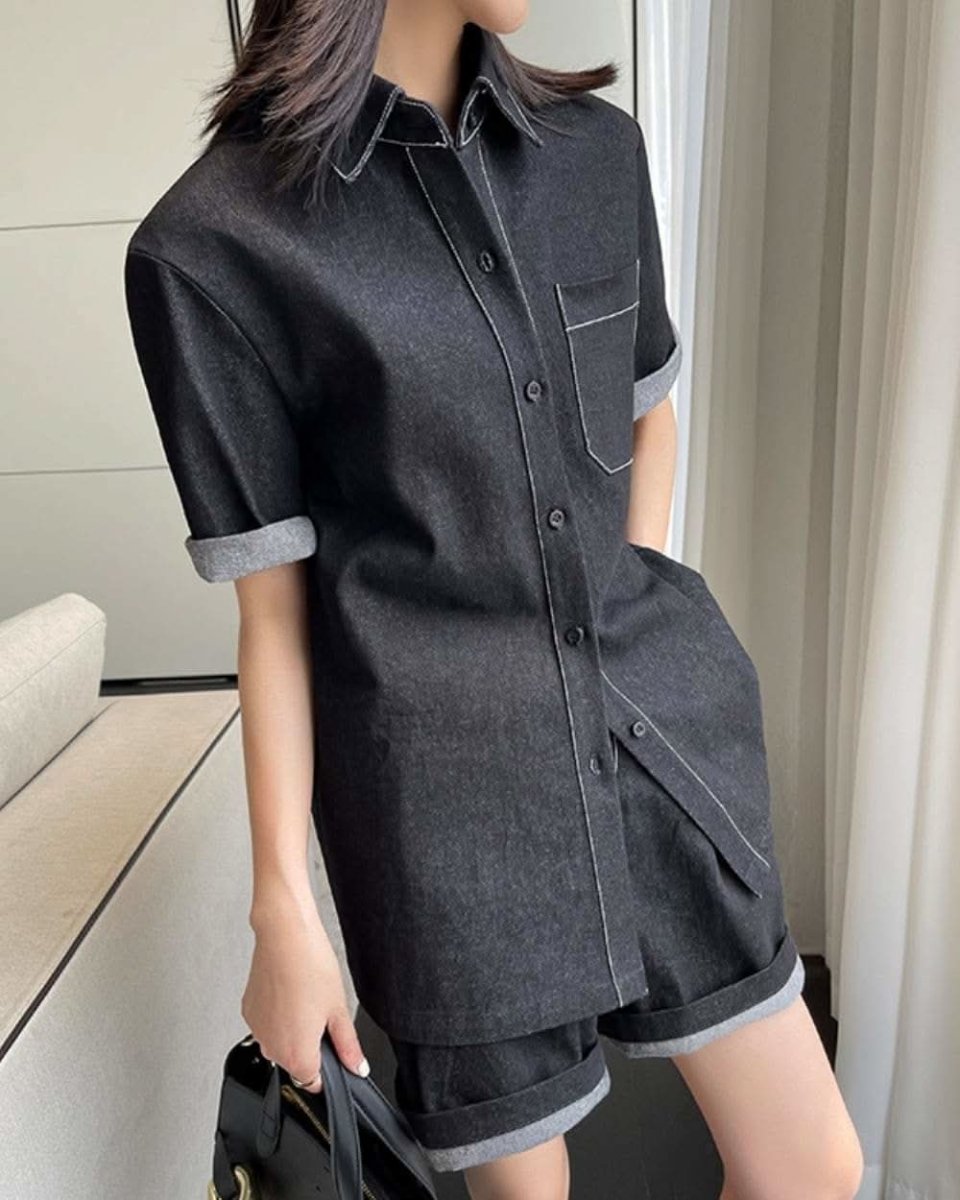 【動画あり】スタイリッシュデニムシャツ&パンツセットアップ - select store mirror me【動画あり】スタイリッシュデニムシャツ&パンツセットアップ133967282mirror meselect store mirror me133967282S