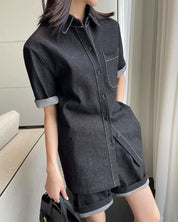 【動画あり】スタイリッシュデニムシャツ&パンツセットアップ - select store mirror me【動画あり】スタイリッシュデニムシャツ&パンツセットアップ133967282mirror meselect store mirror me133967282S