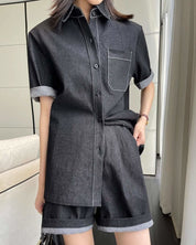 【動画あり】スタイリッシュデニムシャツ&パンツセットアップ - select store mirror me【動画あり】スタイリッシュデニムシャツ&パンツセットアップ133967282mirror meselect store mirror me133967282S