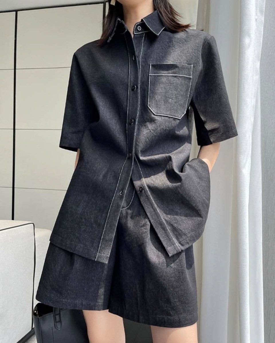 【動画あり】スタイリッシュデニムシャツ&パンツセットアップ - select store mirror me【動画あり】スタイリッシュデニムシャツ&パンツセットアップ133967282mirror meselect store mirror me133967282S