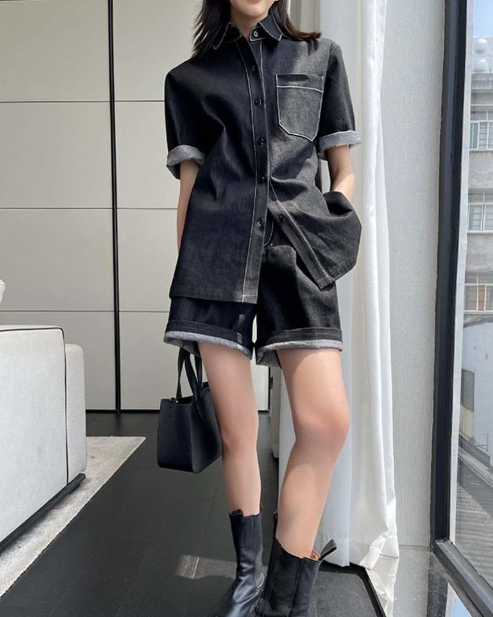 【動画あり】スタイリッシュデニムシャツ&パンツセットアップ - select store mirror me【動画あり】スタイリッシュデニムシャツ&パンツセットアップ133967282mirror meselect store mirror me133967282S