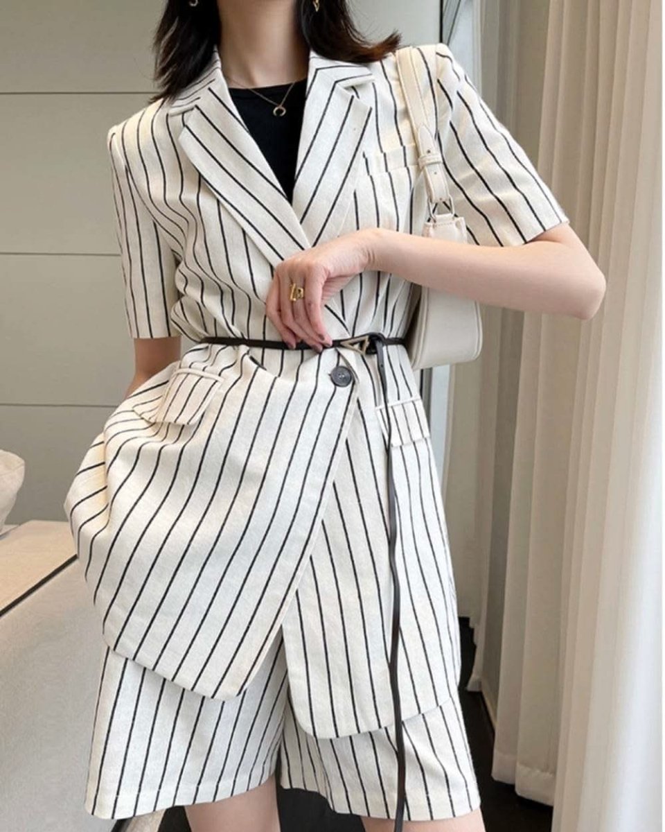 【上質】【動画あり】コットンリネンストライプジャケット&パンツセットアップ - select store mirror me【上質】【動画あり】コットンリネンストライプジャケット&パンツセットアップ133969455mirror meselect store mirror me133969455S