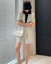 【上質】【動画あり】コットンリネンストライプジャケット&パンツセットアップ - select store mirror me【上質】【動画あり】コットンリネンストライプジャケット&パンツセットアップ133969455mirror meselect store mirror me133969455S