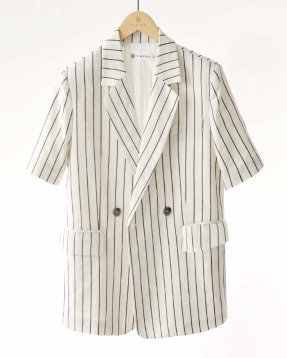 【上質】【動画あり】コットンリネンストライプジャケット&パンツセットアップ - select store mirror me【上質】【動画あり】コットンリネンストライプジャケット&パンツセットアップ133969455mirror meselect store mirror me133969455S