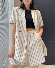 【上質】【動画あり】コットンリネンストライプジャケット&パンツセットアップ - select store mirror me【上質】【動画あり】コットンリネンストライプジャケット&パンツセットアップ133969455mirror meselect store mirror me133969455S