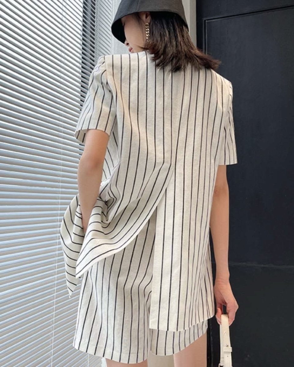 【上質】【動画あり】コットンリネンストライプジャケット&パンツセットアップ - select store mirror me【上質】【動画あり】コットンリネンストライプジャケット&パンツセットアップ133969455mirror meselect store mirror me133969455S