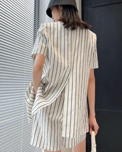 【上質】【動画あり】コットンリネンストライプジャケット&パンツセットアップ - select store mirror me【上質】【動画あり】コットンリネンストライプジャケット&パンツセットアップ133969455mirror meselect store mirror me133969455S