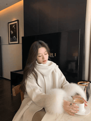 マフラーデザインファーカフコート - select store mirror meマフラーデザインファーカフコート1533719035mirror meselect store mirror me153371904ホワイト S