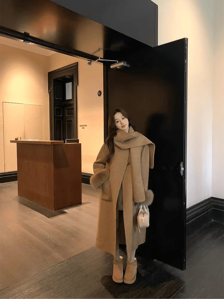 マフラーデザインファーカフコート - select store mirror meマフラーデザインファーカフコート1533719035mirror meselect store mirror me153371904ホワイト S