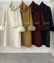 マフラーデザインファーカフコート - select store mirror meマフラーデザインファーカフコート1533719035mirror meselect store mirror me153371904ホワイト S