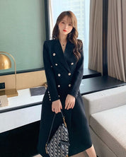 ダブルブレストブラックチェスターコート - select store mirror meダブルブレストブラックチェスターコート154275855mirror meselect store mirror me154275855S