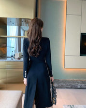 ダブルブレストブラックチェスターコート - select store mirror meダブルブレストブラックチェスターコート154275855mirror meselect store mirror me154275855S