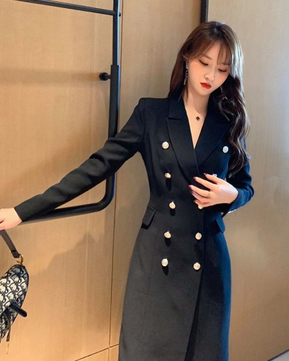 ダブルブレストブラックチェスターコート - select store mirror meダブルブレストブラックチェスターコート154275855mirror meselect store mirror me154275855S