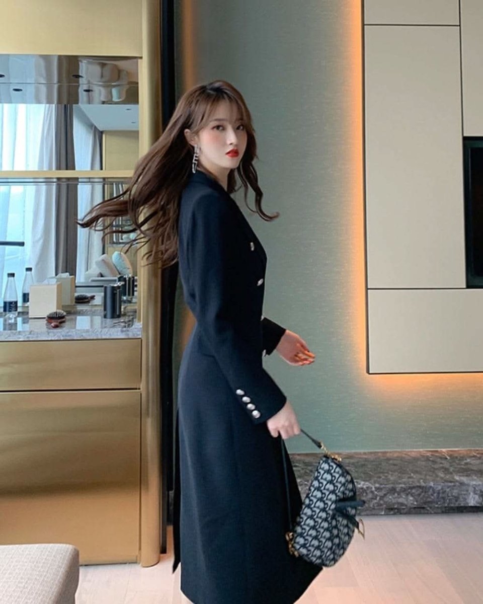 ダブルブレストブラックチェスターコート - select store mirror meダブルブレストブラックチェスターコート154275855mirror meselect store mirror me154275855S