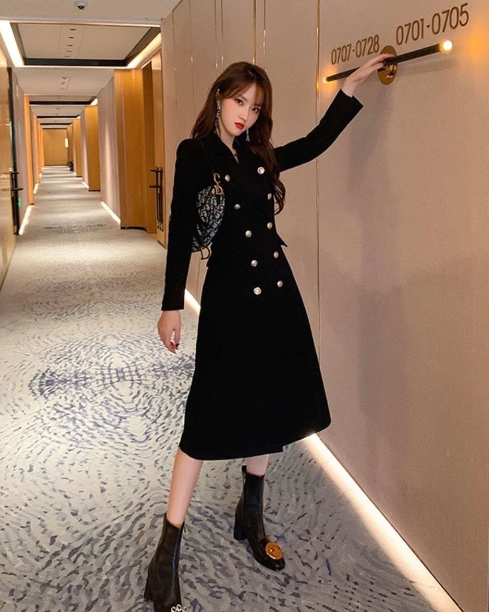 ダブルブレストブラックチェスターコート - select store mirror meダブルブレストブラックチェスターコート154275855mirror meselect store mirror me154275855S