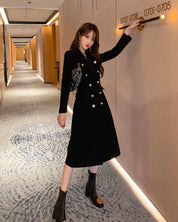 ダブルブレストブラックチェスターコート - select store mirror meダブルブレストブラックチェスターコート154275855mirror meselect store mirror me154275855S