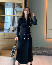 ダブルブレストブラックチェスターコート - select store mirror meダブルブレストブラックチェスターコート154275855mirror meselect store mirror me154275855S