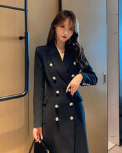 ダブルブレストブラックチェスターコート - select store mirror meダブルブレストブラックチェスターコート154275855mirror meselect store mirror me154275855S