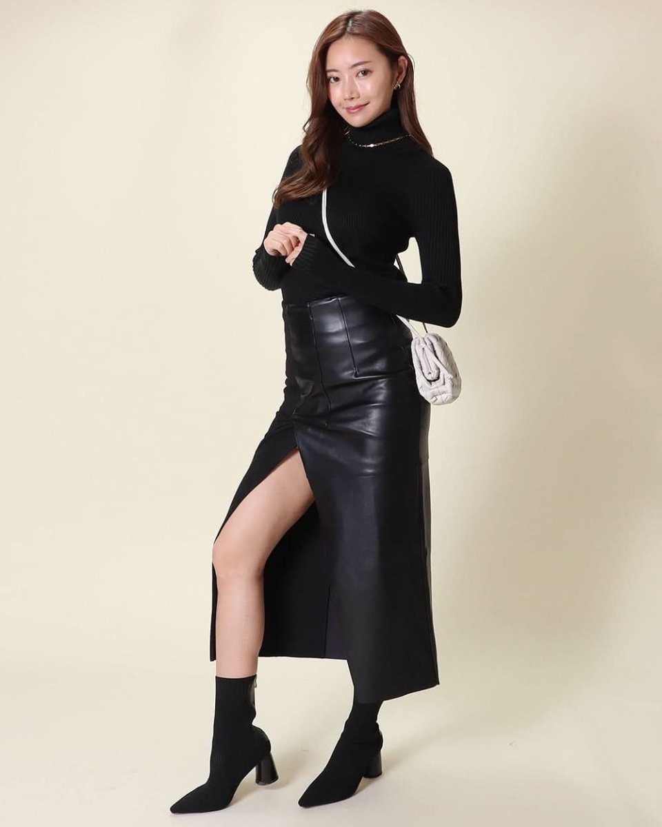 <サイズ展開豊富!>異素材切り替えレザーハイウエストスリットスカート - select store mirror me<サイズ展開豊富!>異素材切り替えレザーハイウエストスリットスカート154277839mirror meselect store mirror me154277839XS