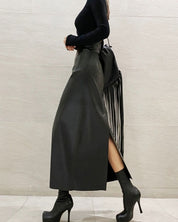 <サイズ展開豊富!>異素材切り替えレザーハイウエストスリットスカート - select store mirror me<サイズ展開豊富!>異素材切り替えレザーハイウエストスリットスカート154277839mirror meselect store mirror me154277839XS