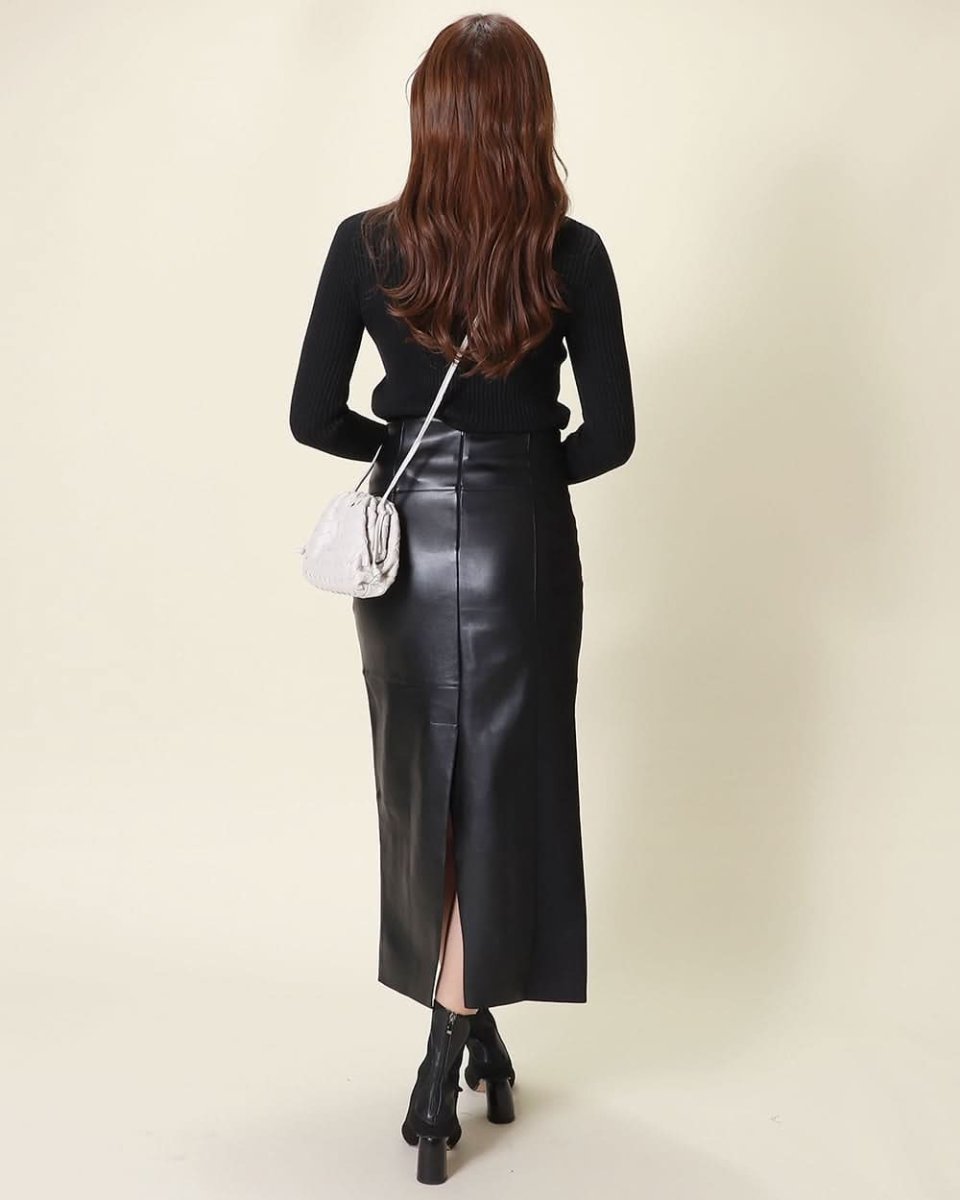 <サイズ展開豊富!>異素材切り替えレザーハイウエストスリットスカート - select store mirror me<サイズ展開豊富!>異素材切り替えレザーハイウエストスリットスカート154277839mirror meselect store mirror me154277839XS