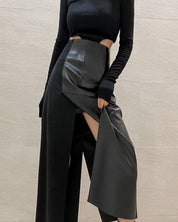 <サイズ展開豊富!>異素材切り替えレザーハイウエストスリットスカート - select store mirror me<サイズ展開豊富!>異素材切り替えレザーハイウエストスリットスカート154277839mirror meselect store mirror me154277839XS