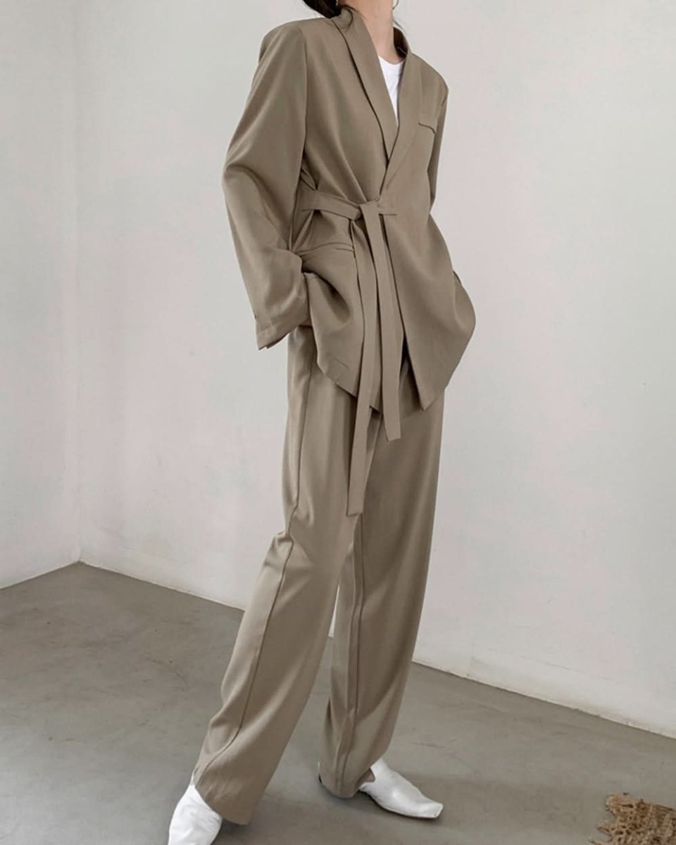 アシンメトリーベルトリラックスセットアップ - select store mirror meアシンメトリーベルトリラックスセットアップ154384165mirror meselect store mirror me154384165S