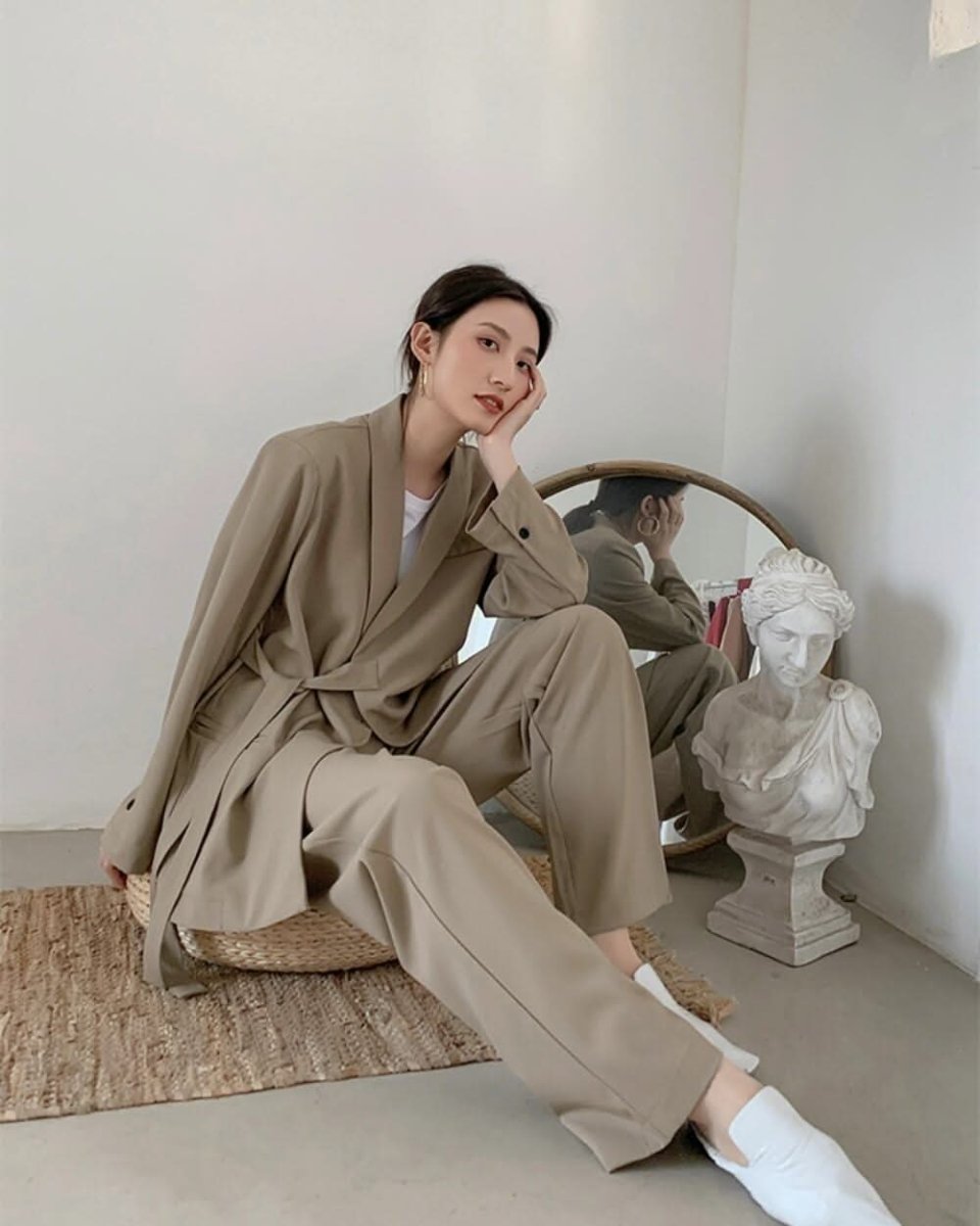 アシンメトリーベルトリラックスセットアップ - select store mirror meアシンメトリーベルトリラックスセットアップ154384165mirror meselect store mirror me154384165S