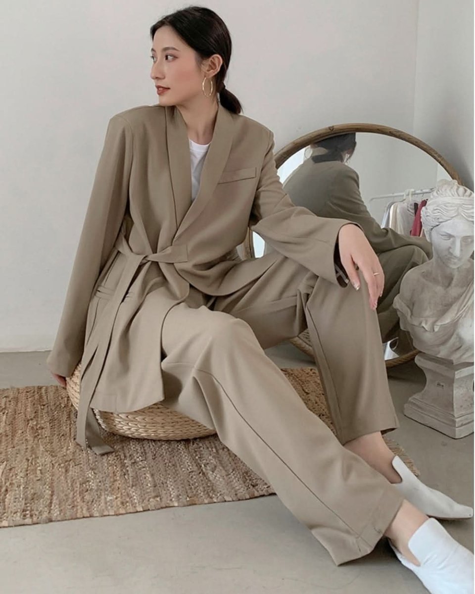 アシンメトリーベルトリラックスセットアップ - select store mirror meアシンメトリーベルトリラックスセットアップ154384165mirror meselect store mirror me154384165S