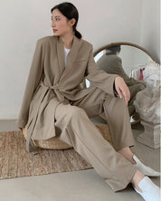 アシンメトリーベルトリラックスセットアップ - select store mirror meアシンメトリーベルトリラックスセットアップ154384165mirror meselect store mirror me154384165S