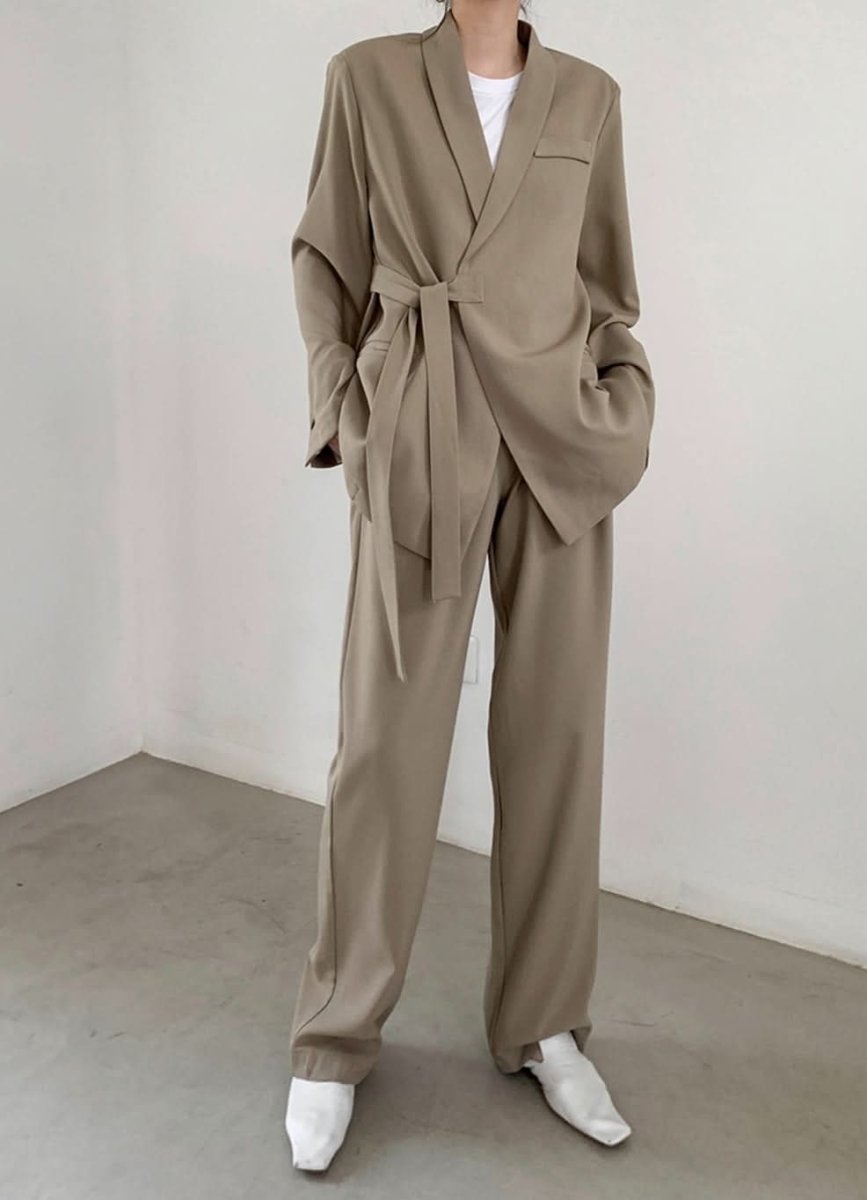 アシンメトリーベルトリラックスセットアップ - select store mirror meアシンメトリーベルトリラックスセットアップ154384165mirror meselect store mirror me154384165S