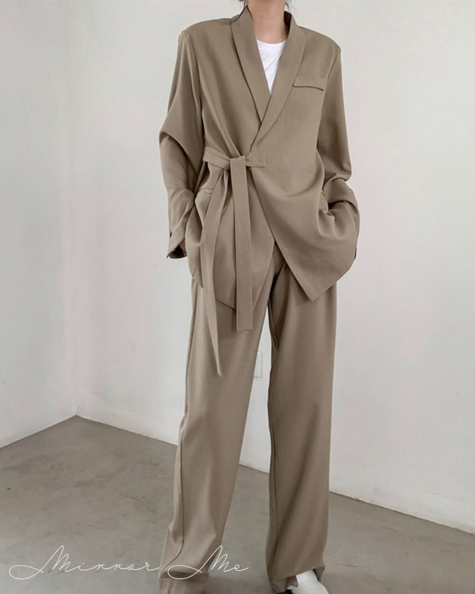 アシンメトリーベルトリラックスセットアップ - select store mirror meアシンメトリーベルトリラックスセットアップ154384165mirror meselect store mirror me154384165S