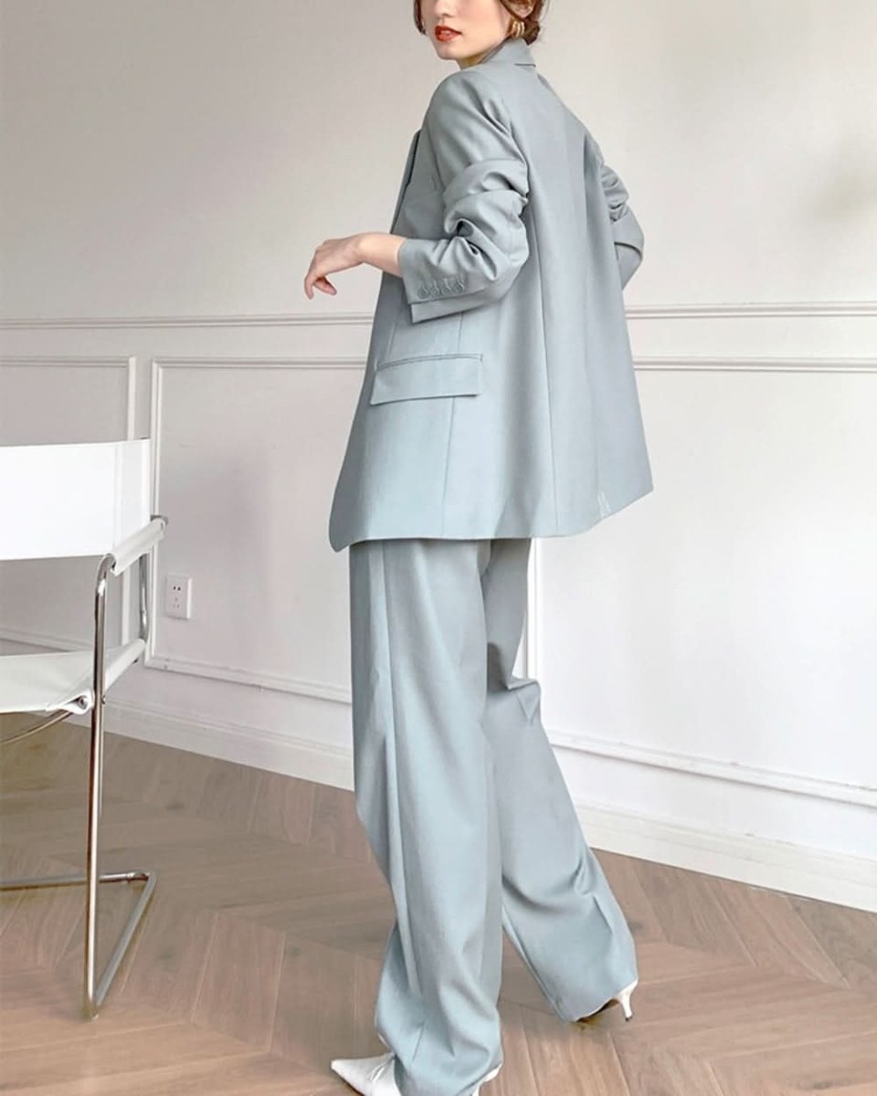 デザインジャケット&美ラインワイドパンツセットアップ - select store mirror meデザインジャケット&美ラインワイドパンツセットアップ154391719mirror meselect store mirror me154391719S