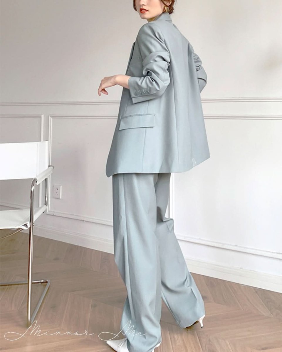 デザインジャケット&美ラインワイドパンツセットアップ - select store mirror meデザインジャケット&美ラインワイドパンツセットアップ154391719mirror meselect store mirror me154391719S