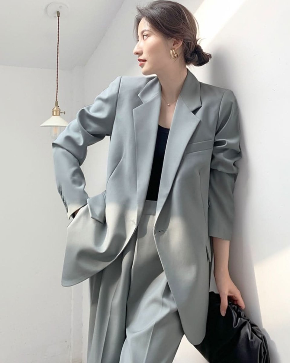 デザインジャケット&美ラインワイドパンツセットアップ - select store mirror meデザインジャケット&美ラインワイドパンツセットアップ154391719mirror meselect store mirror me154391719S