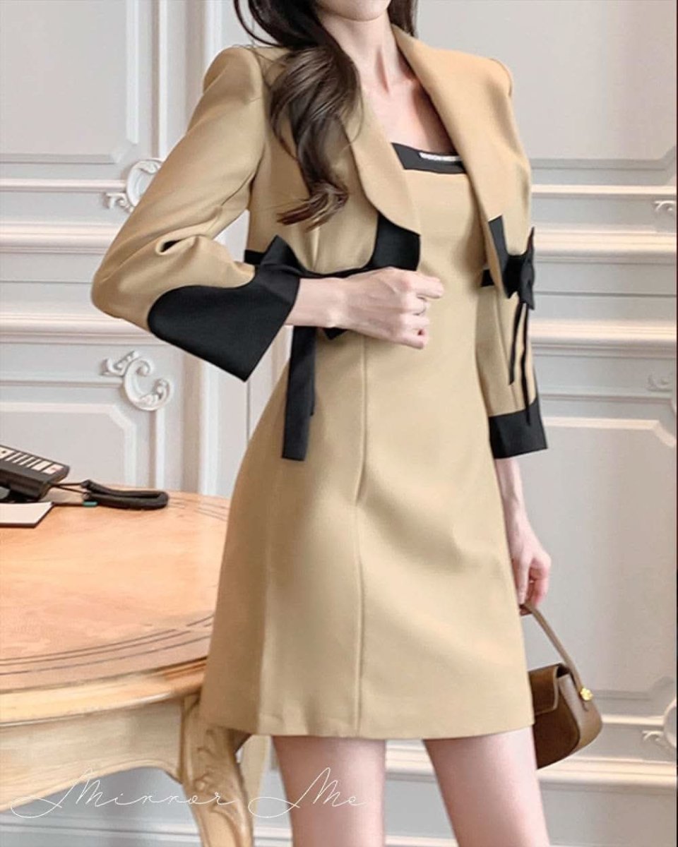 【動画あり】ブラックリボンミニ丈ジャケット&ベアトップワンピースセットアップ - select store mirror me【動画あり】ブラックリボンミニ丈ジャケット&ベアトップワンピースセットアップ155469309mirror meselect store mirror me155469309S