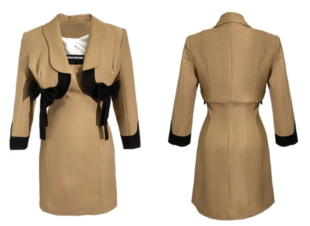 【動画あり】ブラックリボンミニ丈ジャケット&ベアトップワンピースセットアップ - select store mirror me【動画あり】ブラックリボンミニ丈ジャケット&ベアトップワンピースセットアップ155469309mirror meselect store mirror me155469309S