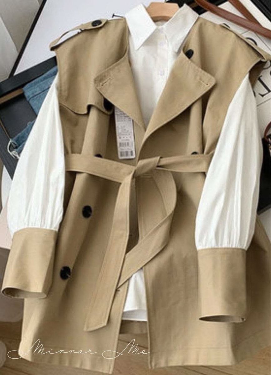 バイカラーシャツ&ベストセットアップ - select store mirror meバイカラーシャツ&ベストセットアップ155473069mirror meselect store mirror me155473069S