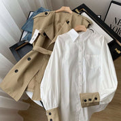 バイカラーシャツ&ベストセットアップ - select store mirror meバイカラーシャツ&ベストセットアップ155473069mirror meselect store mirror me155473069S