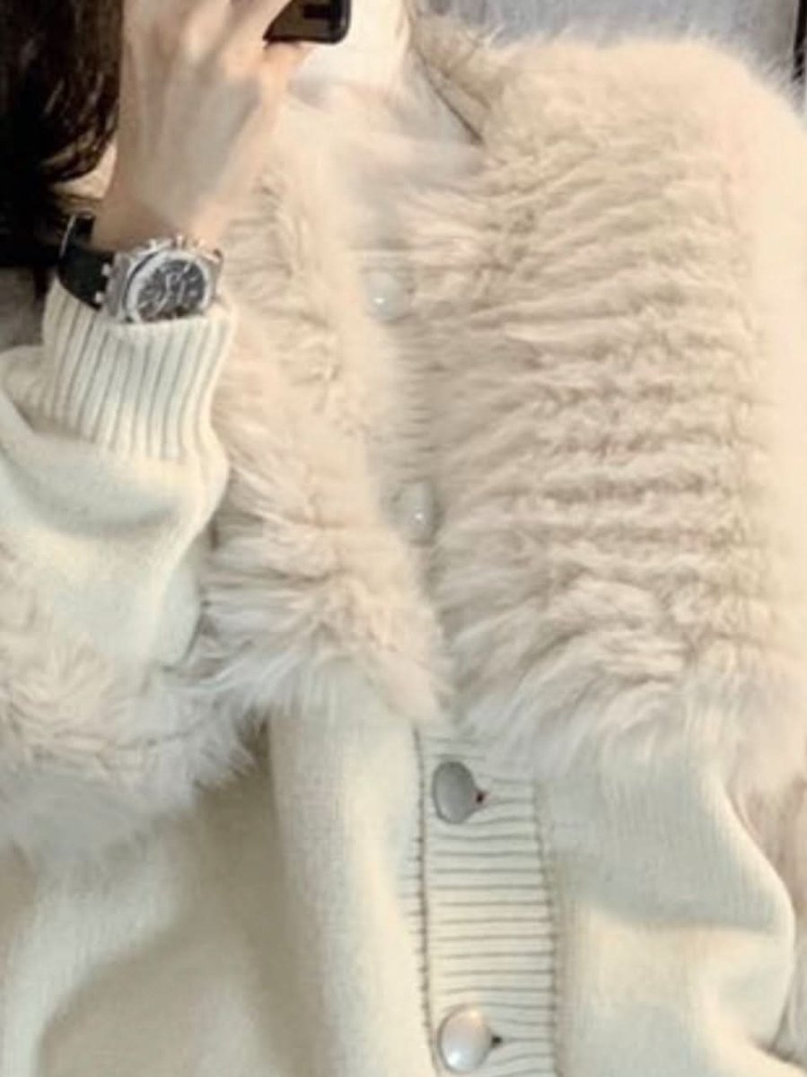 【上質】ボリュームファー切り替えニットカーディガン - select store mirror me【上質】ボリュームファー切り替えニットカーディガン156155440mirror meselect store mirror me156155440S